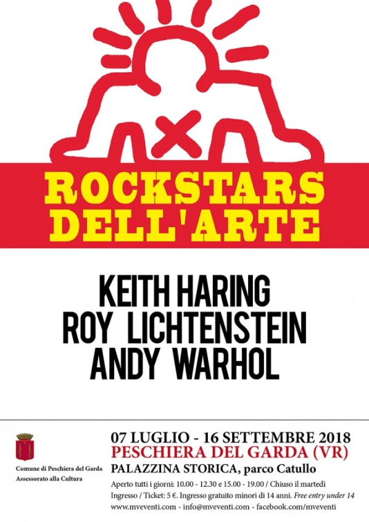 keith haring peschiera del garda andy warhol eventi in veneto magazine lago di garda eventi magazine verona arte a peschiera dle garda rockstaers dell'arte a peschiera